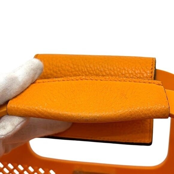 Fendi Bucket Bag Orange Peekaboo Forty 8 7 Va593 - Picture 5 of 10